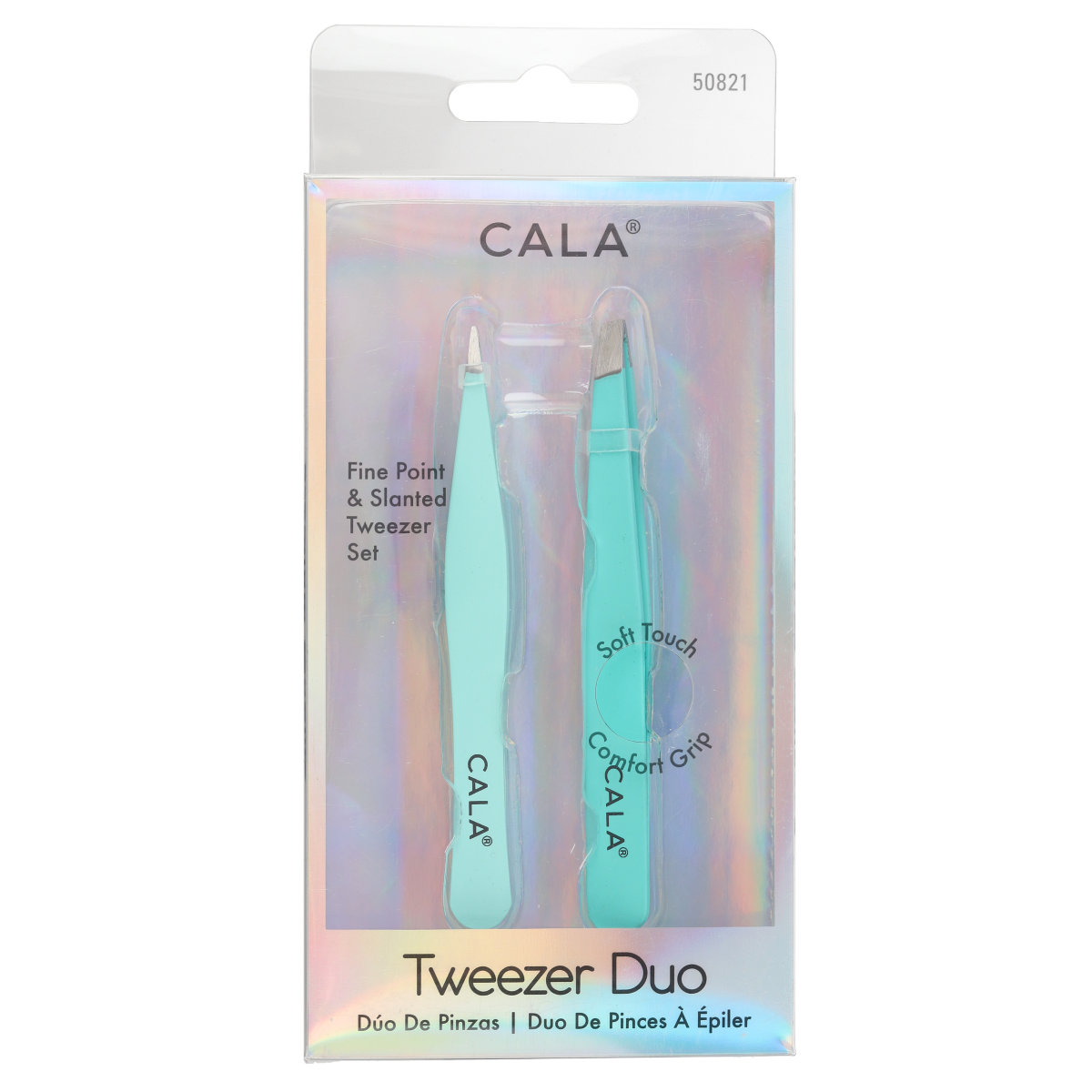 CALA Product  Tweezer Duo Fine Point & Slanted Set (Mint)