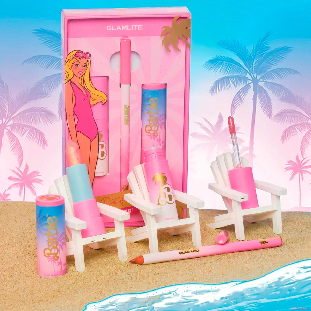 Barbie X Glamlite Out of Office Lip Kit