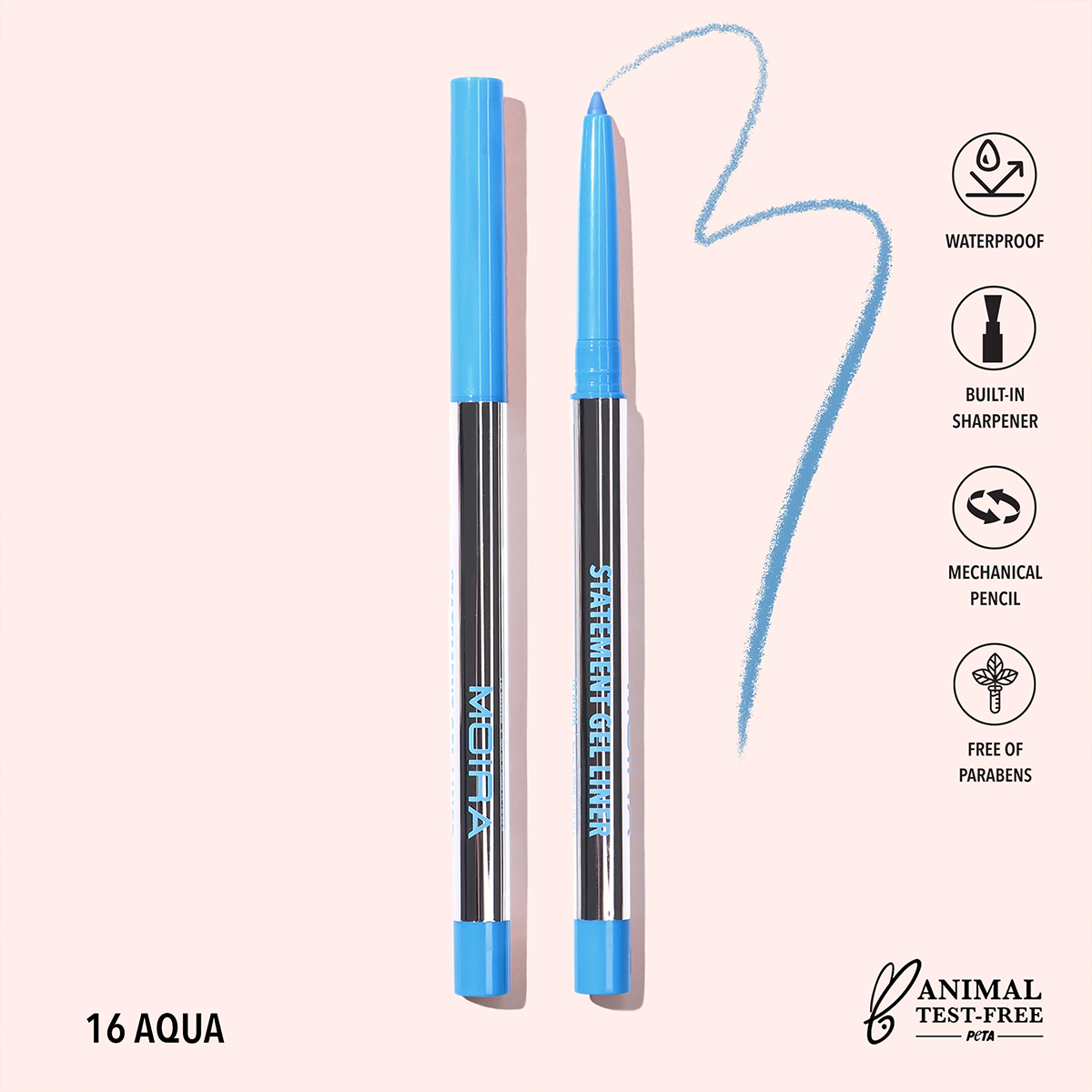 Statement Gel Liner-16, Aqua