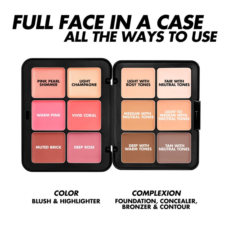 HD Skin Face Essentials Palette With Highlighters H1 Light to Medium