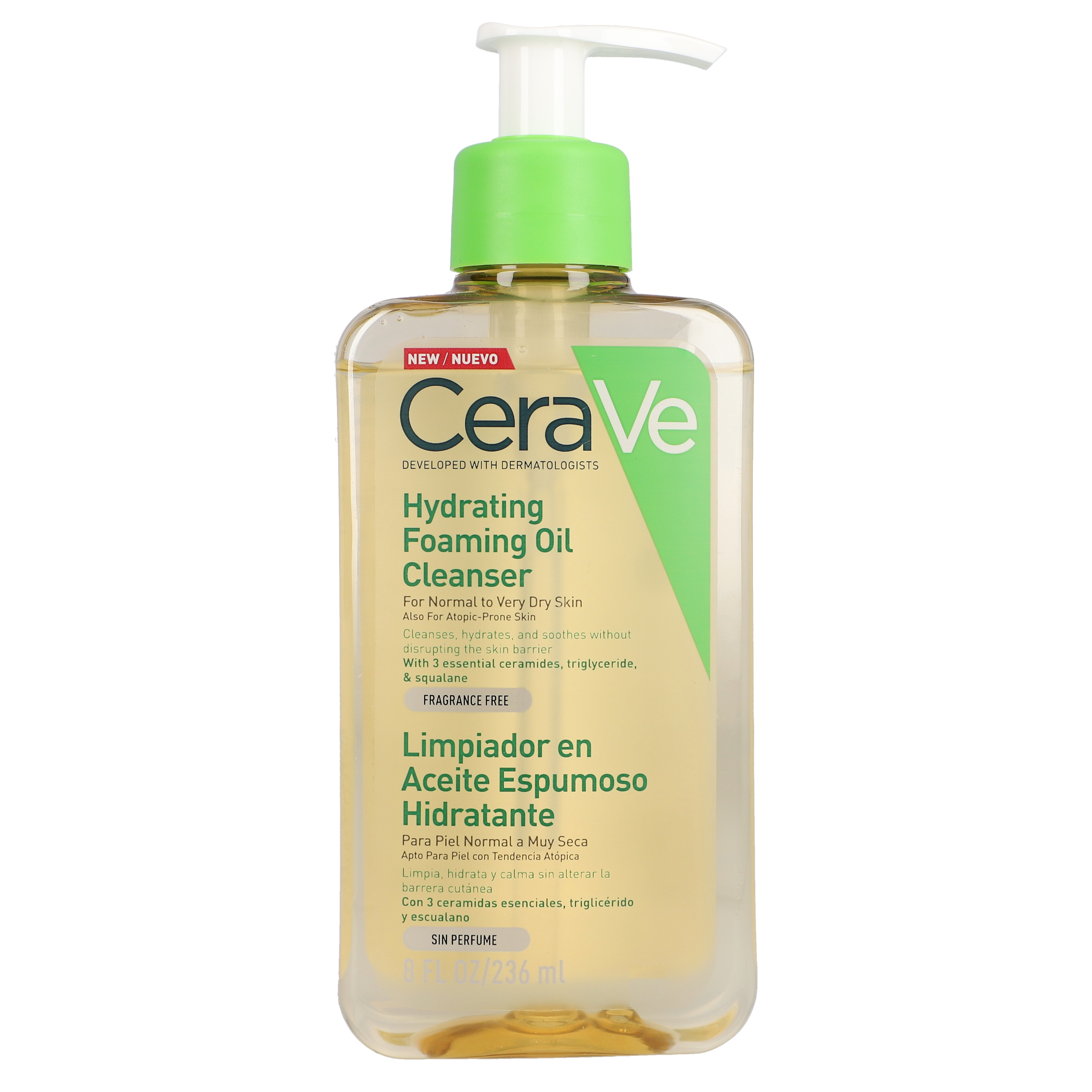 Limpiador en Aceite Espumoso Hidratante 236ml - cerave - nuestro