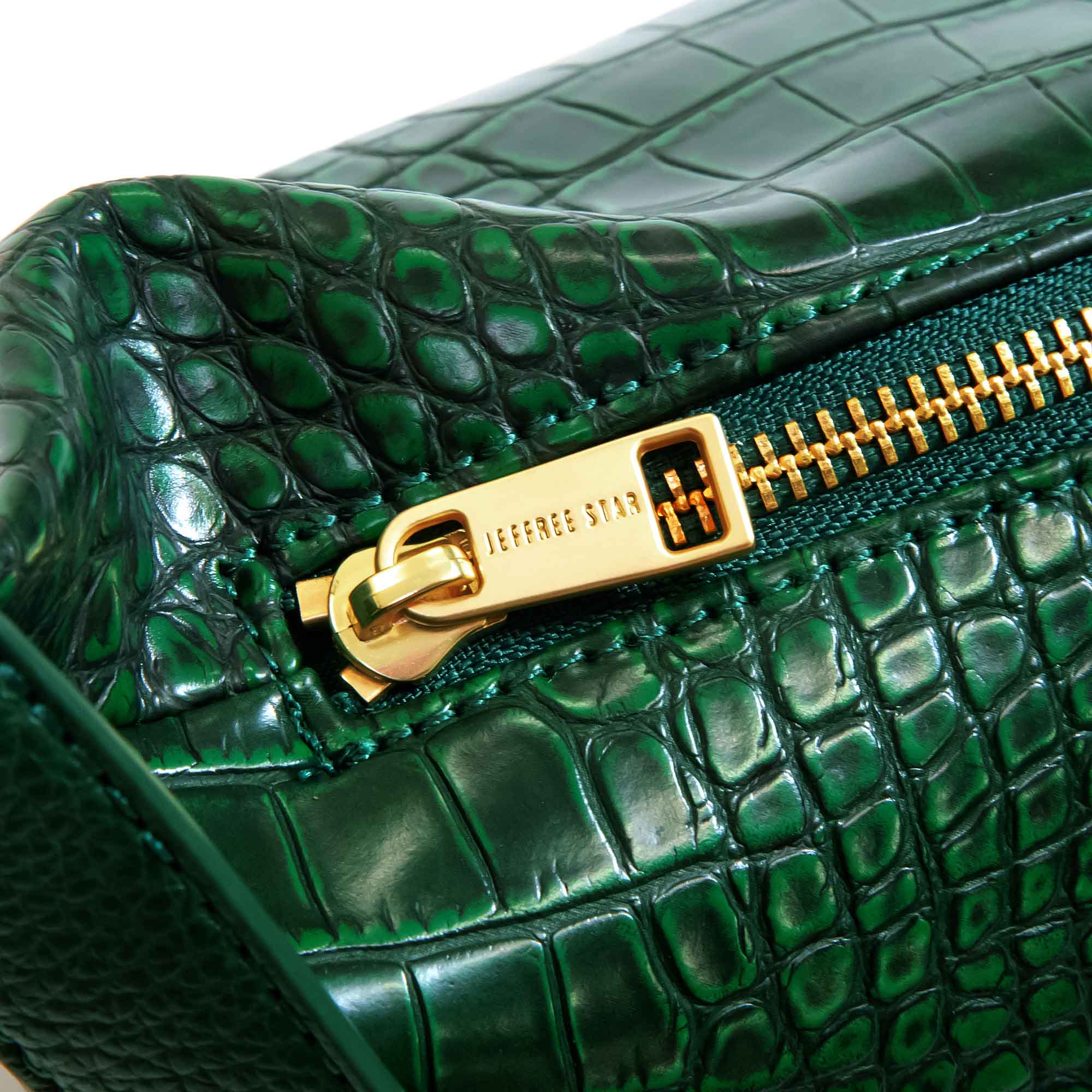 Blood Money Green Crocodile Cross Body