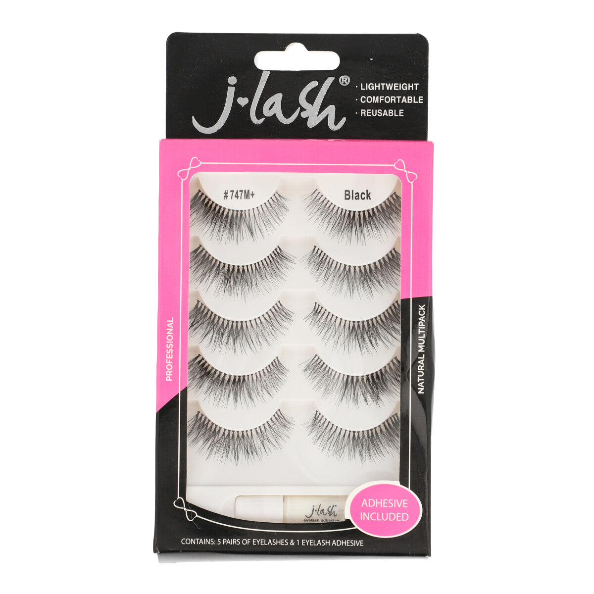 Multipack pestañas J 747M+ con pegamento