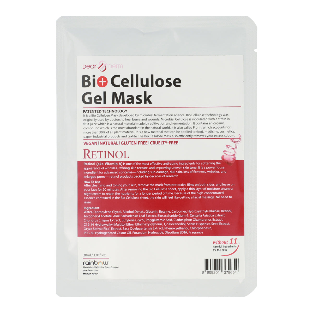 Bio Cellulose Gel Mask Retinol
