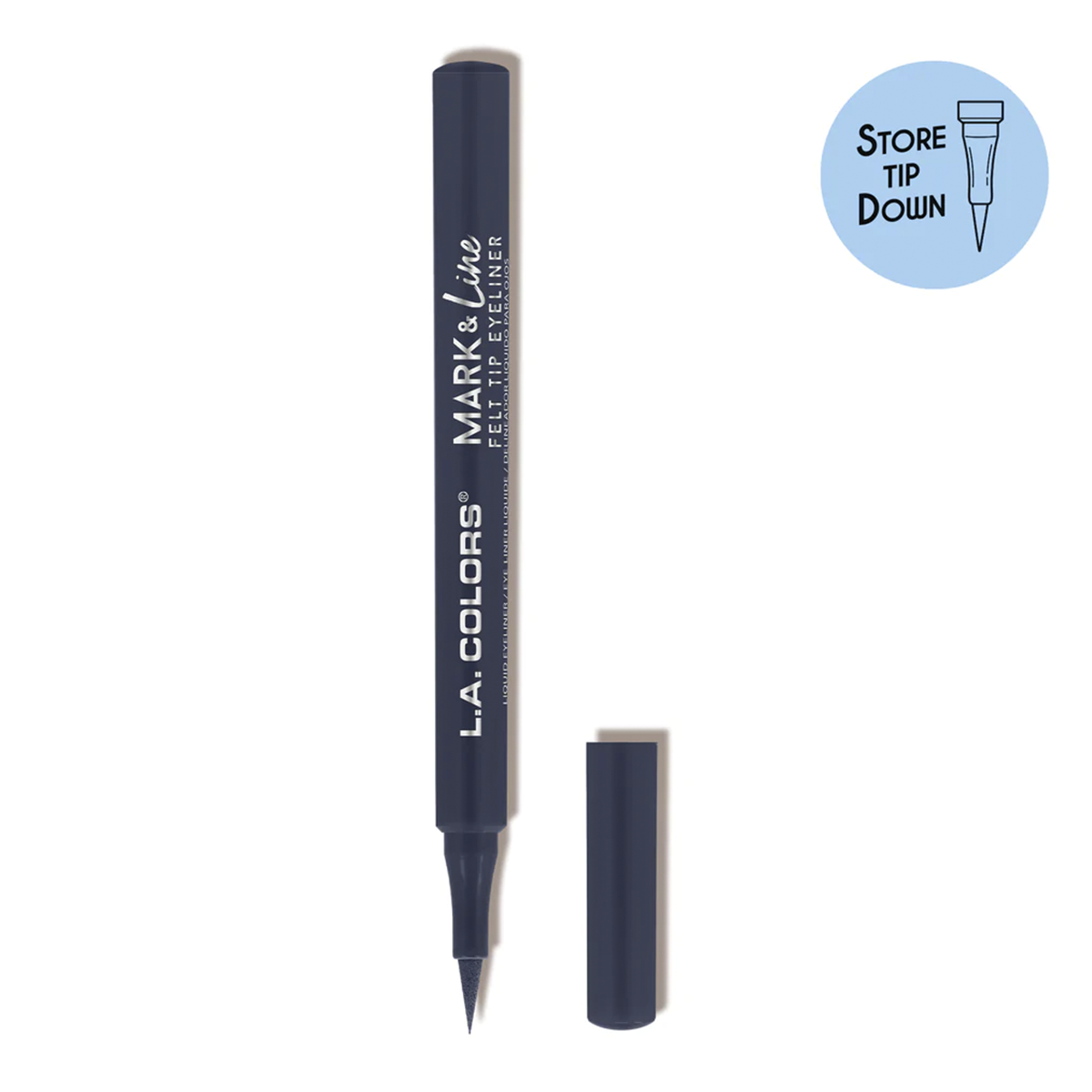 Mark & Line Felt Tip Eyeliner Navy - LA Colors - Nuestro Secreto