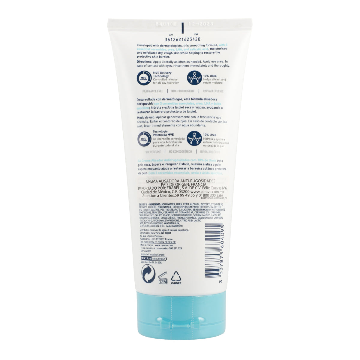 Crema Alisadora Anti-rugosidades Smoothing / CeraVe 177 ml