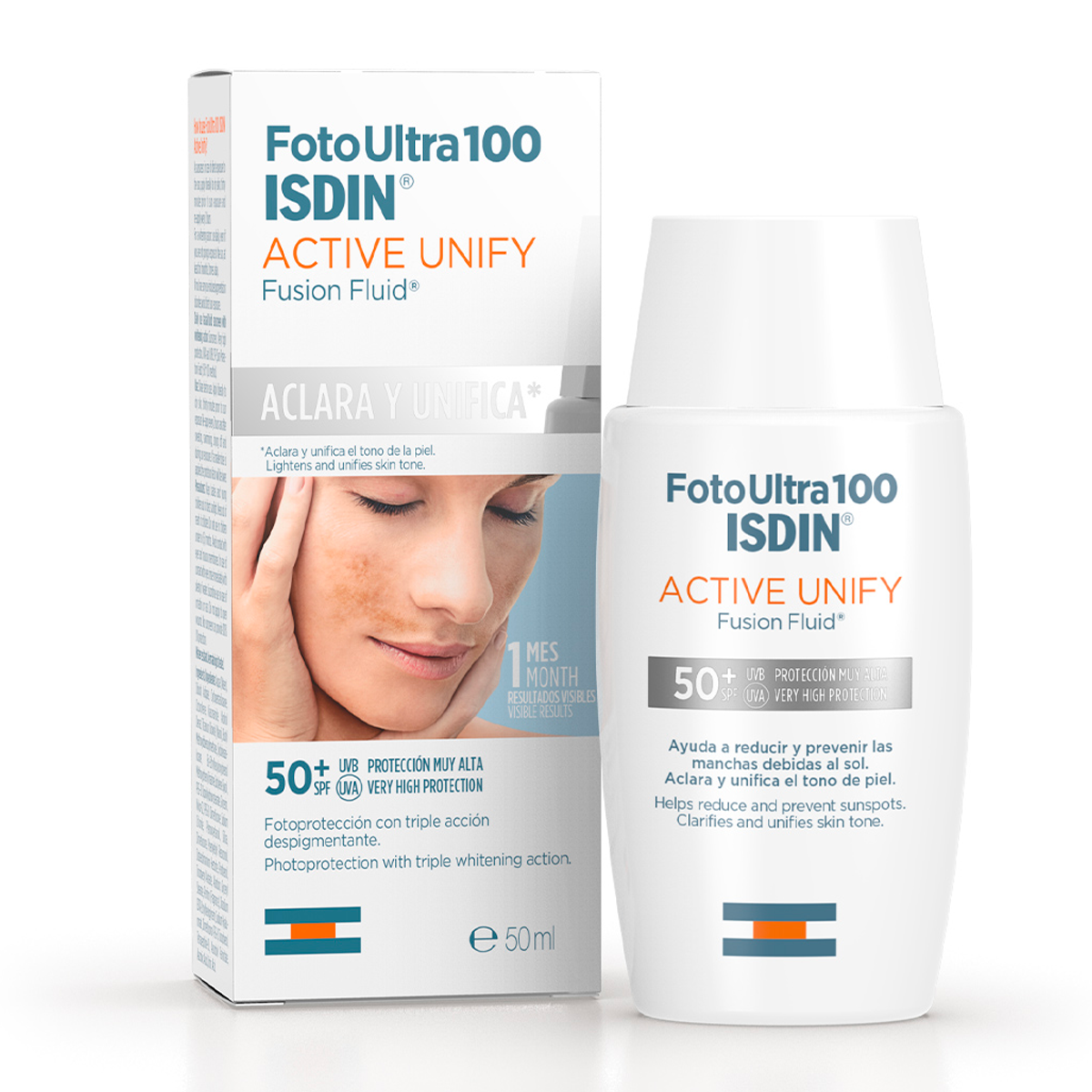 Foto Ultra 100 ISDIN Active Unify Fusion Fluid SPF 50+