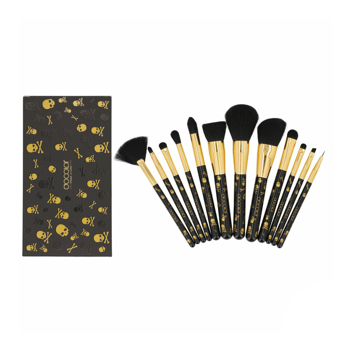 12pzs Goth Brush Set Docolor Nuestro Secreto