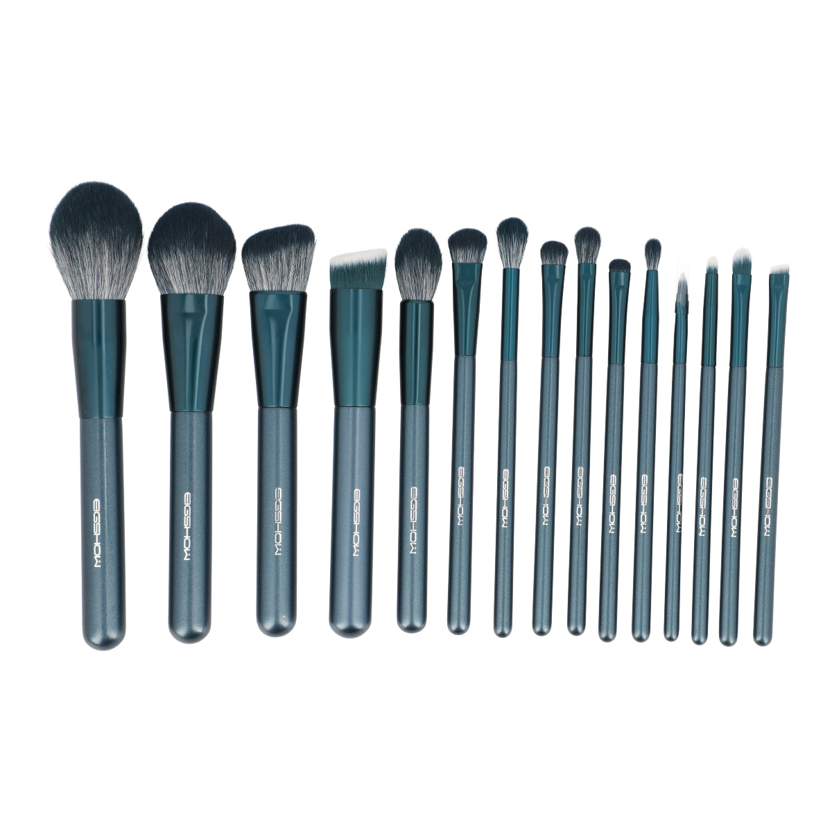 Jade Series Tourmaline Blue Makeup Brush Kit 15 Pcs
