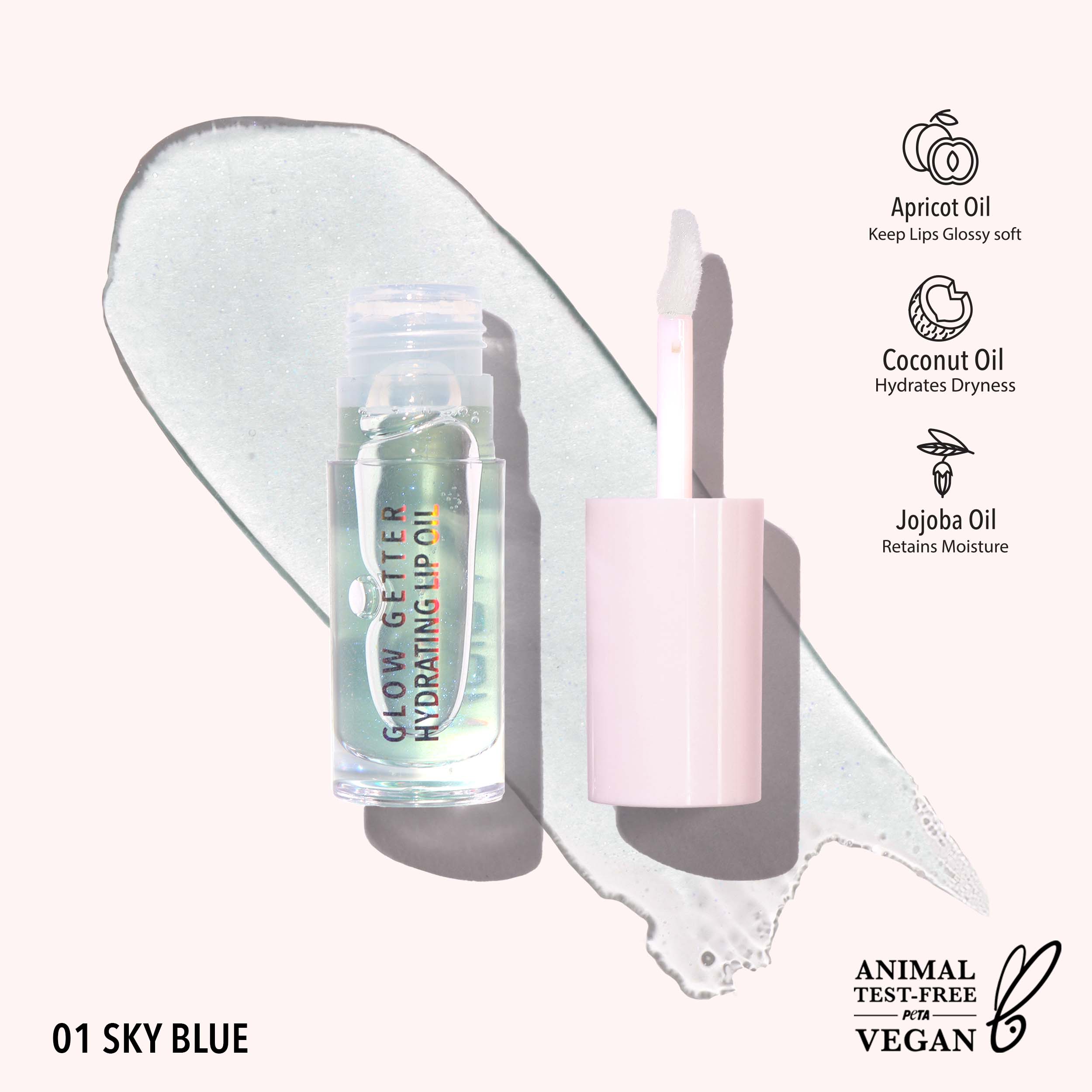 Glow Getter Hydrating Lip Oil 001 Sky Blue