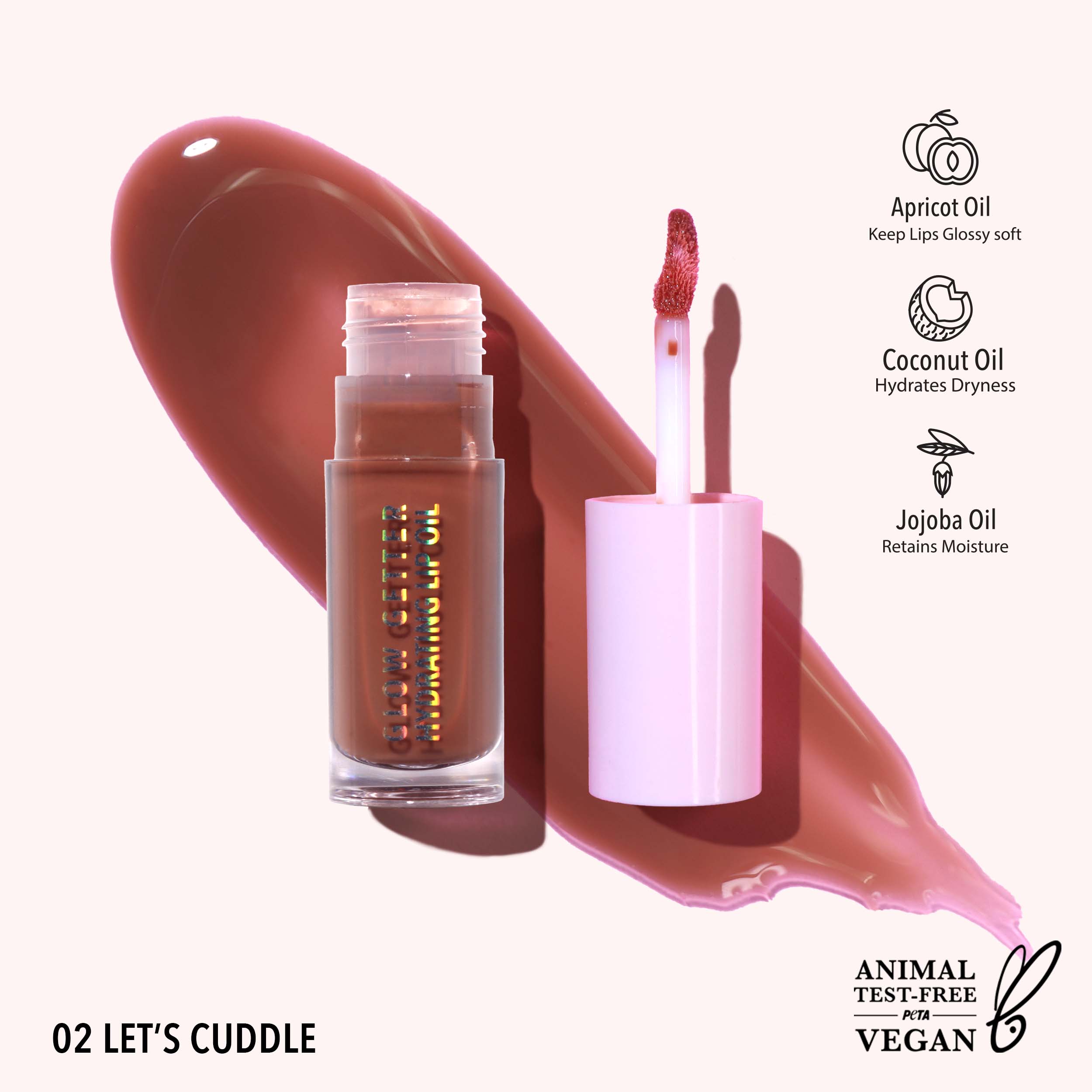 Glow Getter Hydrating Lip Oil 002 Lets Cuddle