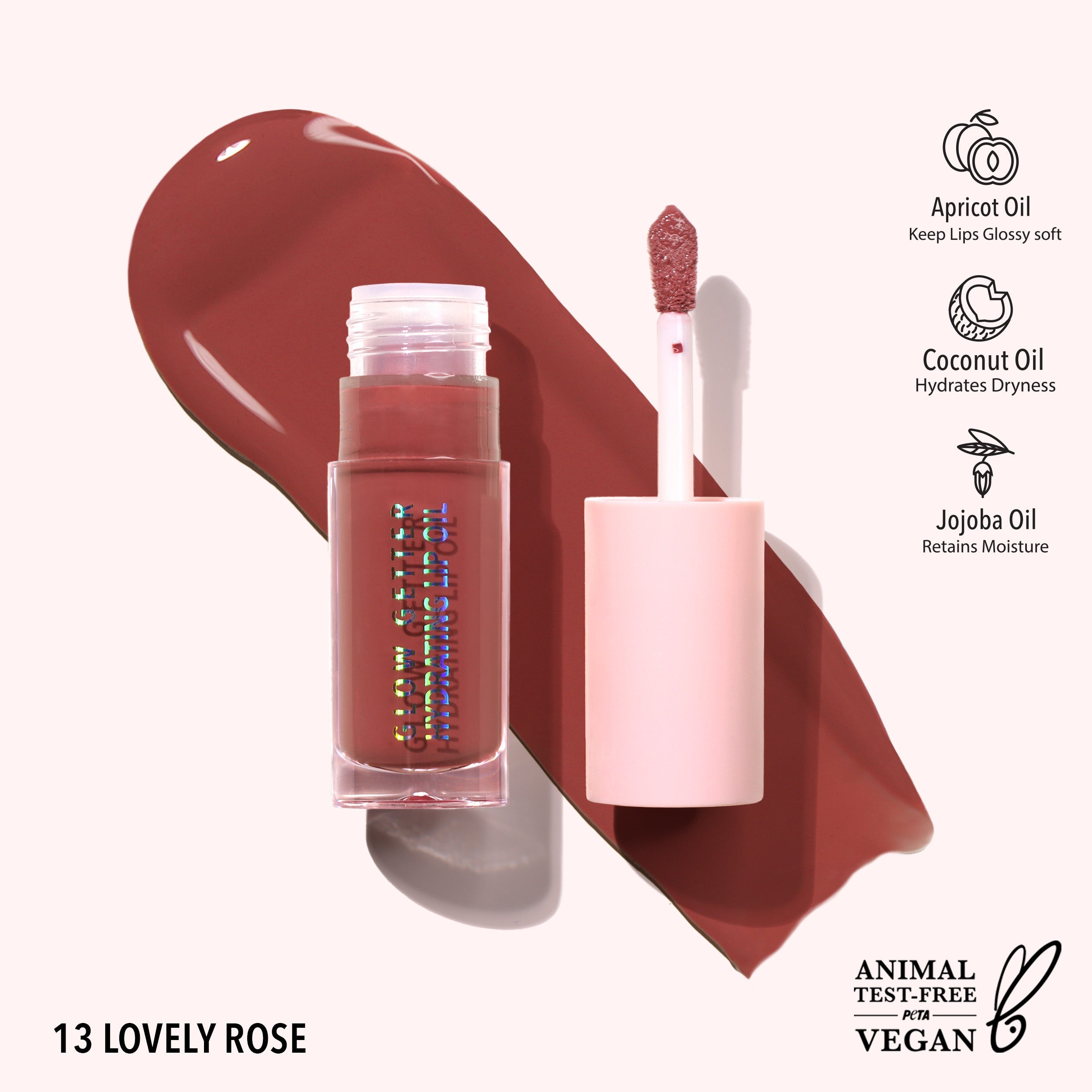 Glow Getter Hydrating Lip Oil 013 Lovely Rose