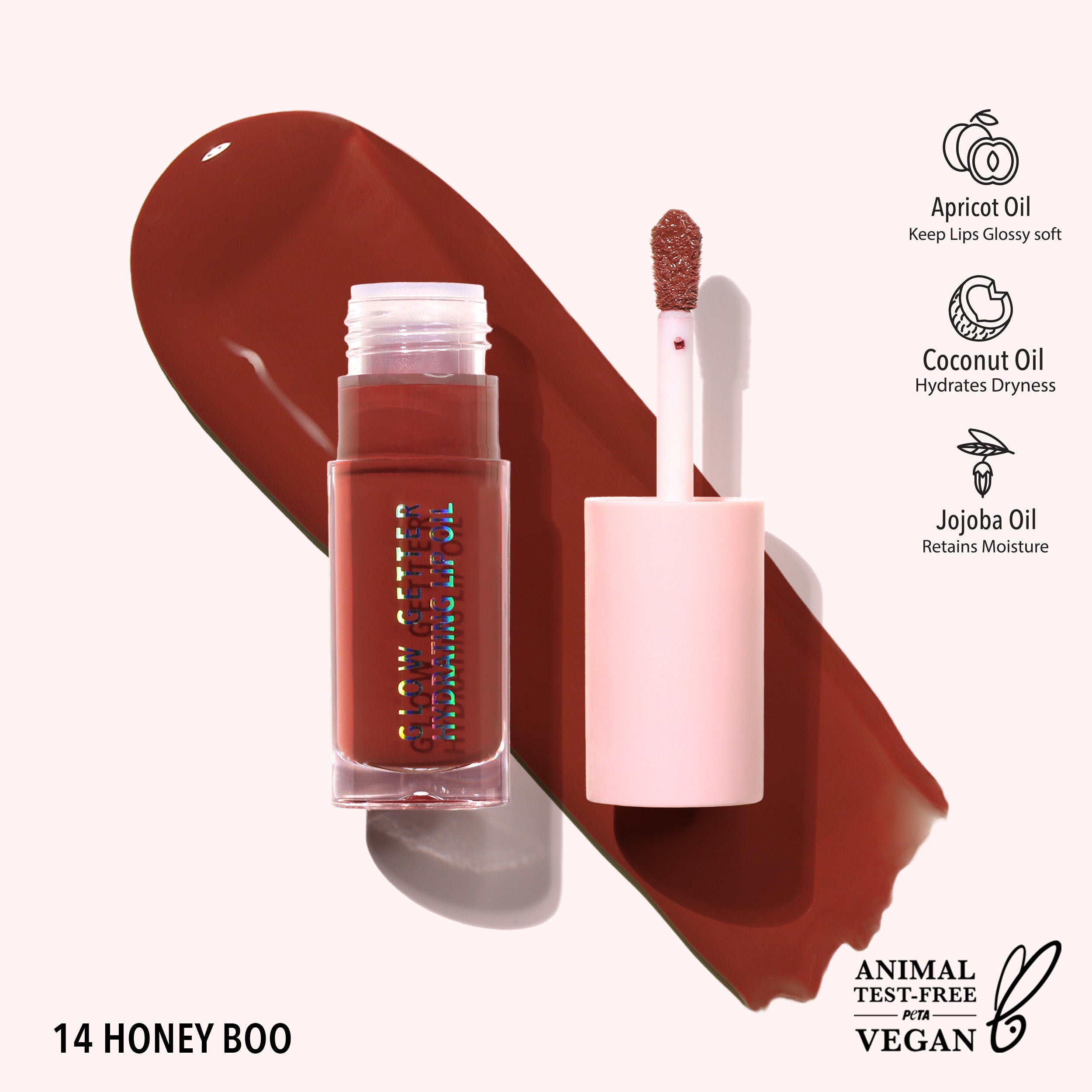 Glow Getter Hydrating Lip Oil 014 Honey Boo