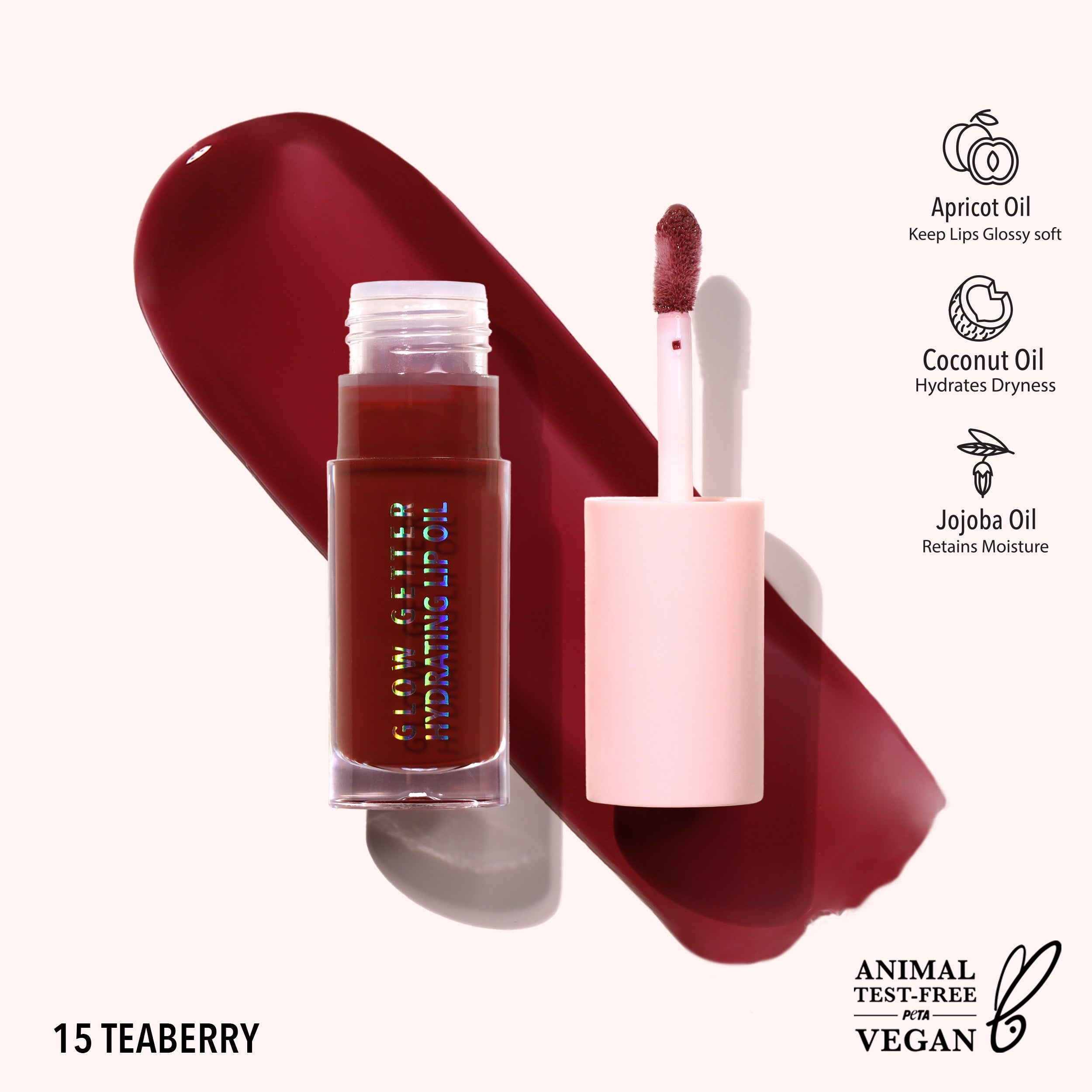 Glow Getter Hydrating Lip Oil 015 Teaberry