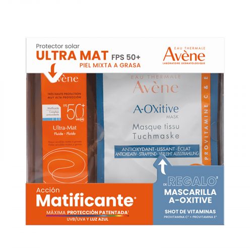 Kit Avene Ultra Mat FPS 50 + Mascarilla A-Oxitive de Regalo