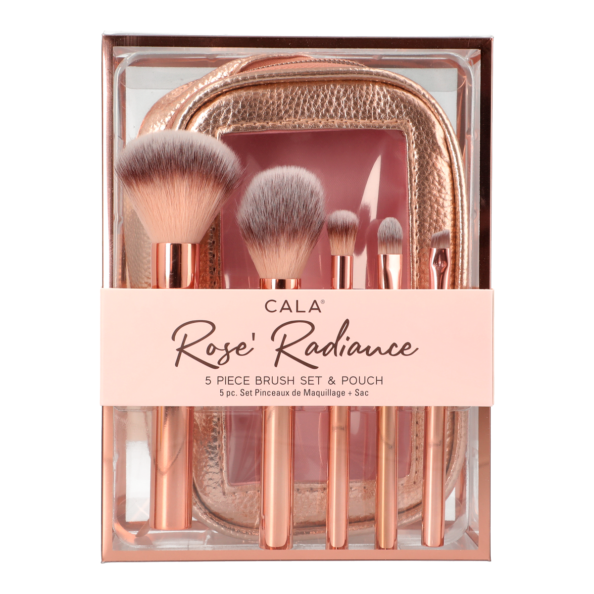 Rose Radiance 5-Piece Brush Set & Pouch