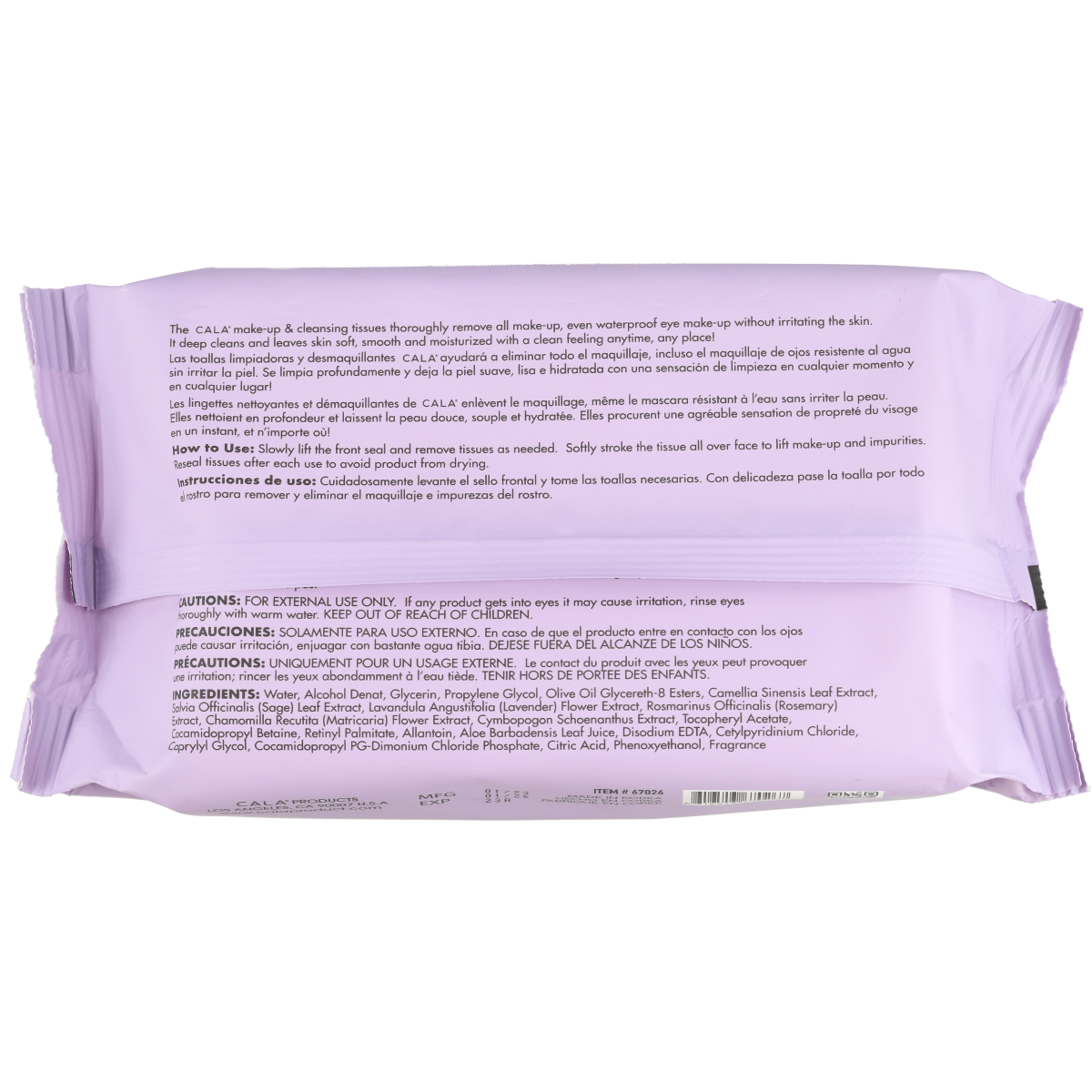 Makeup Remover Cleansing Tissues: Retinol (60 sheets)