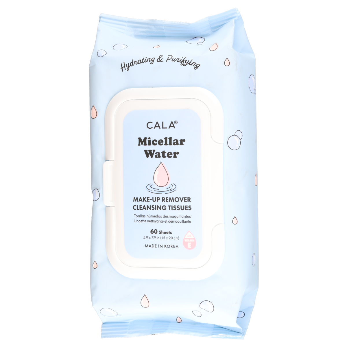 Makeup Remover Cleansing Tissues: Micellar Water (60 sheets)