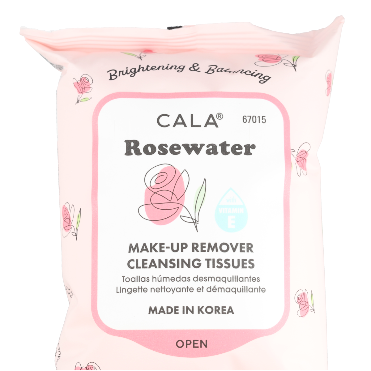 Makeup Remover Cleansing Tissues: Rosewater (30 sheets)