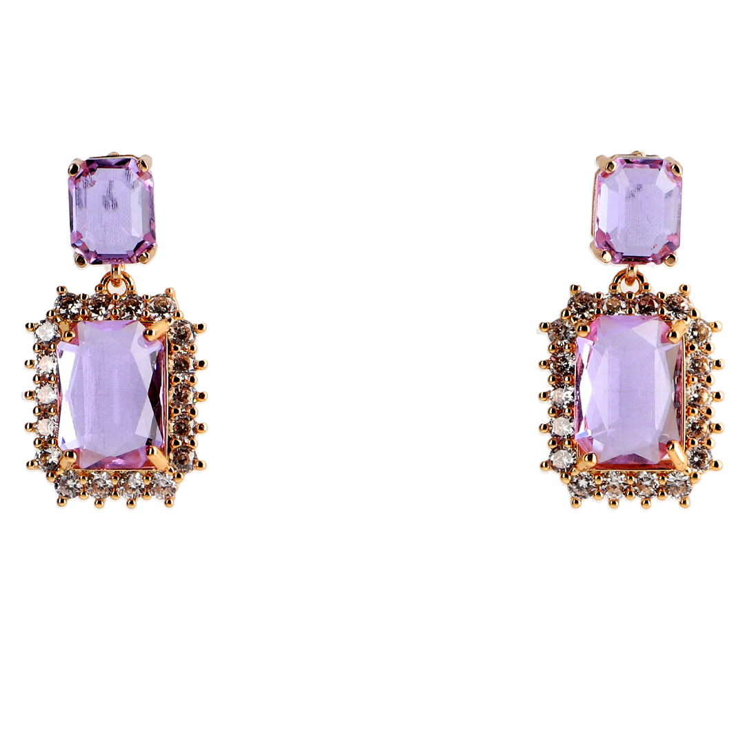 Aretes Piedras Violeta