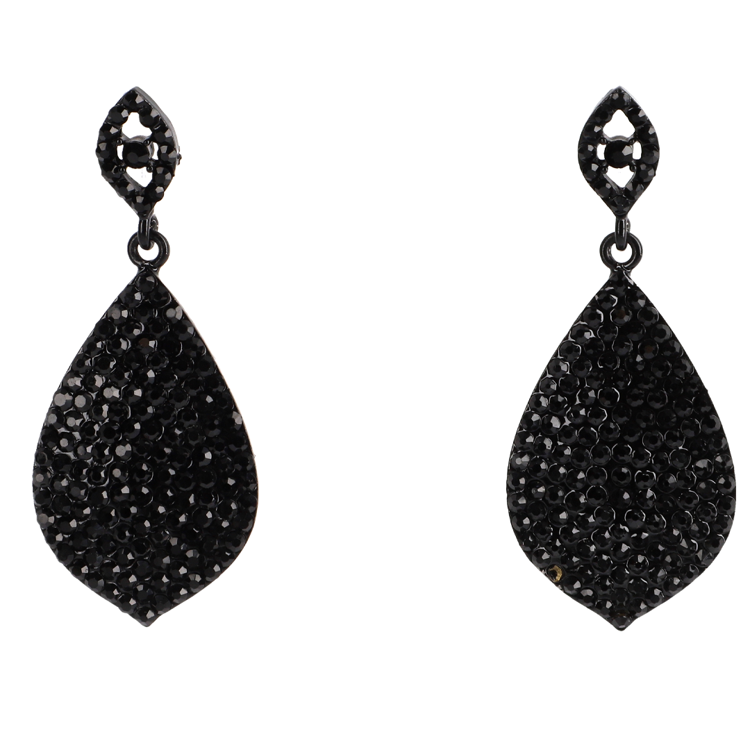 Aretes de Gota Negros