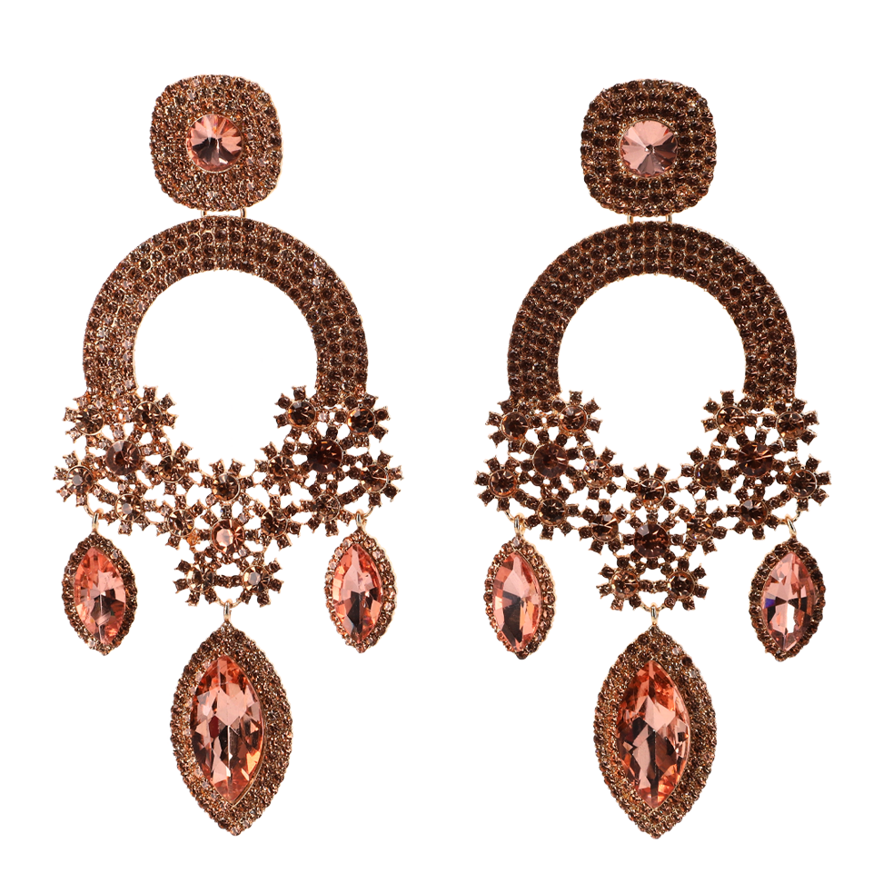 Aretes Gigantes Dorados Rosa