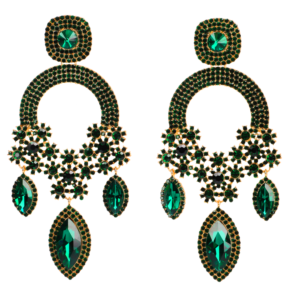 Aretes Gigantes Verdes