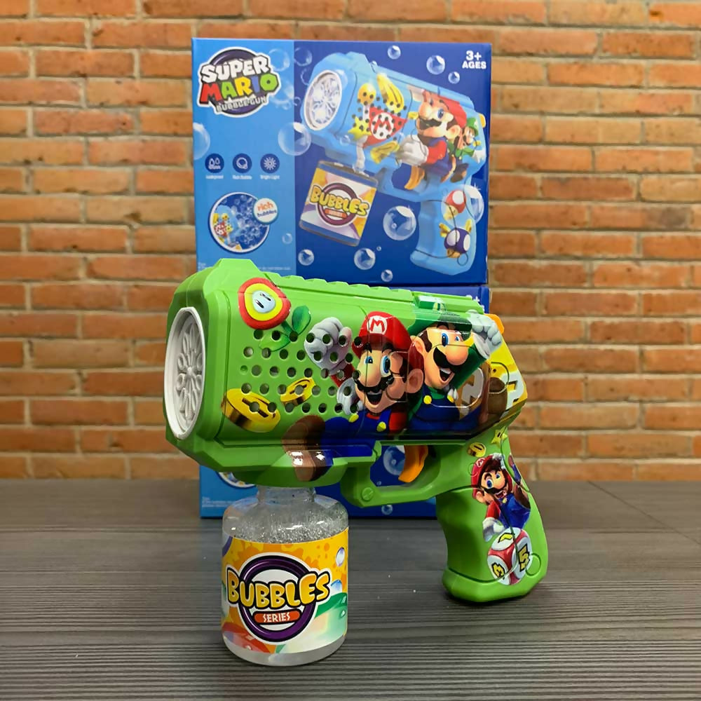 Pistola de Burbujas Super Mario para Niños Verde