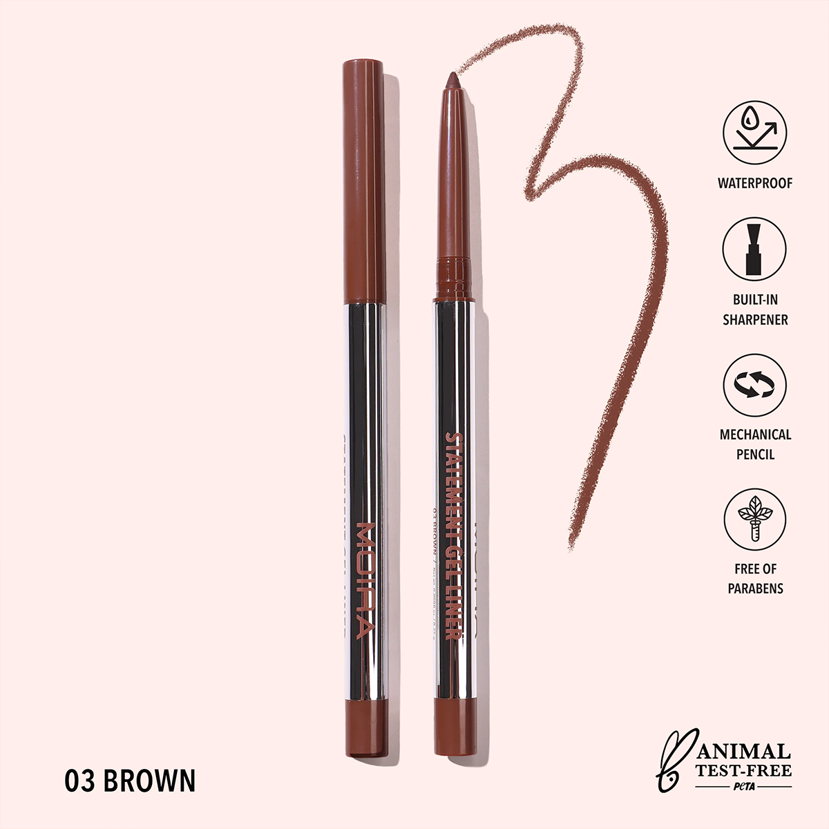 Statement Gel Liner- 3, Brown