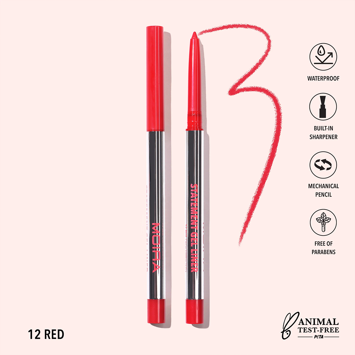 Statement Gel Liner- 12, Red