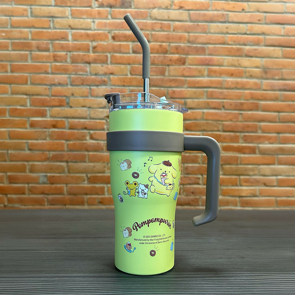 Vaso Térmico Pompompurin con Asa y Popote