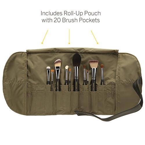 Maestro The Key Essential 10pc. Brush Set With Roll-Up Pouch