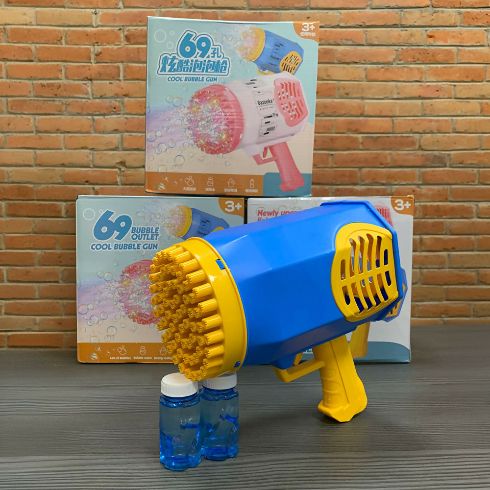 Pistola de Burbujas Gigantes 69 Orificios Azul