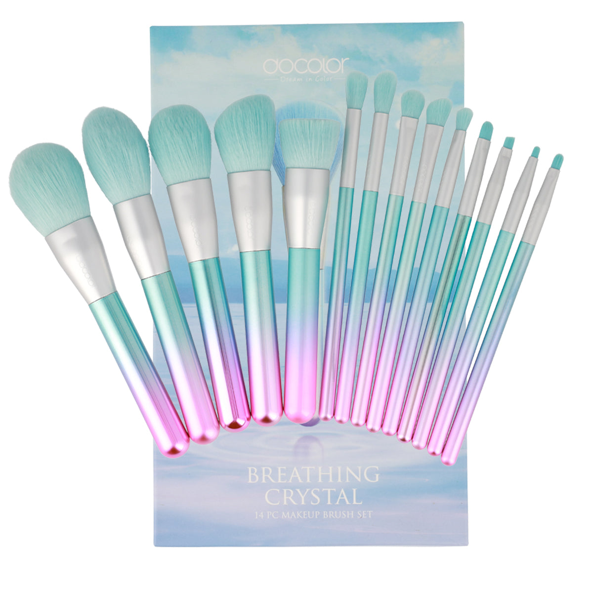 Docolor 14  pieces Breathing Crystal Makeup Brush Set