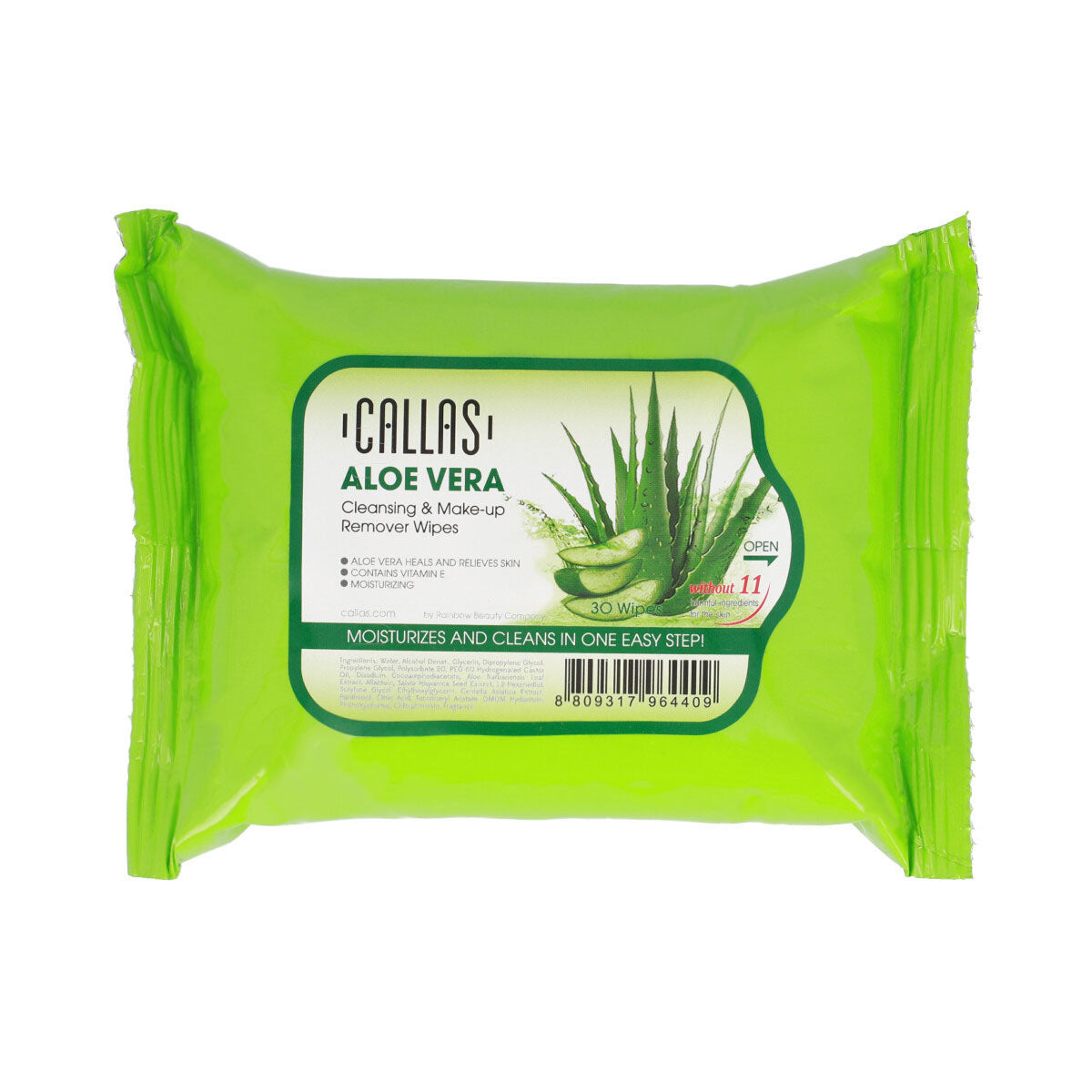Cleansing and Make Up Remover Wipes Aloe Vera