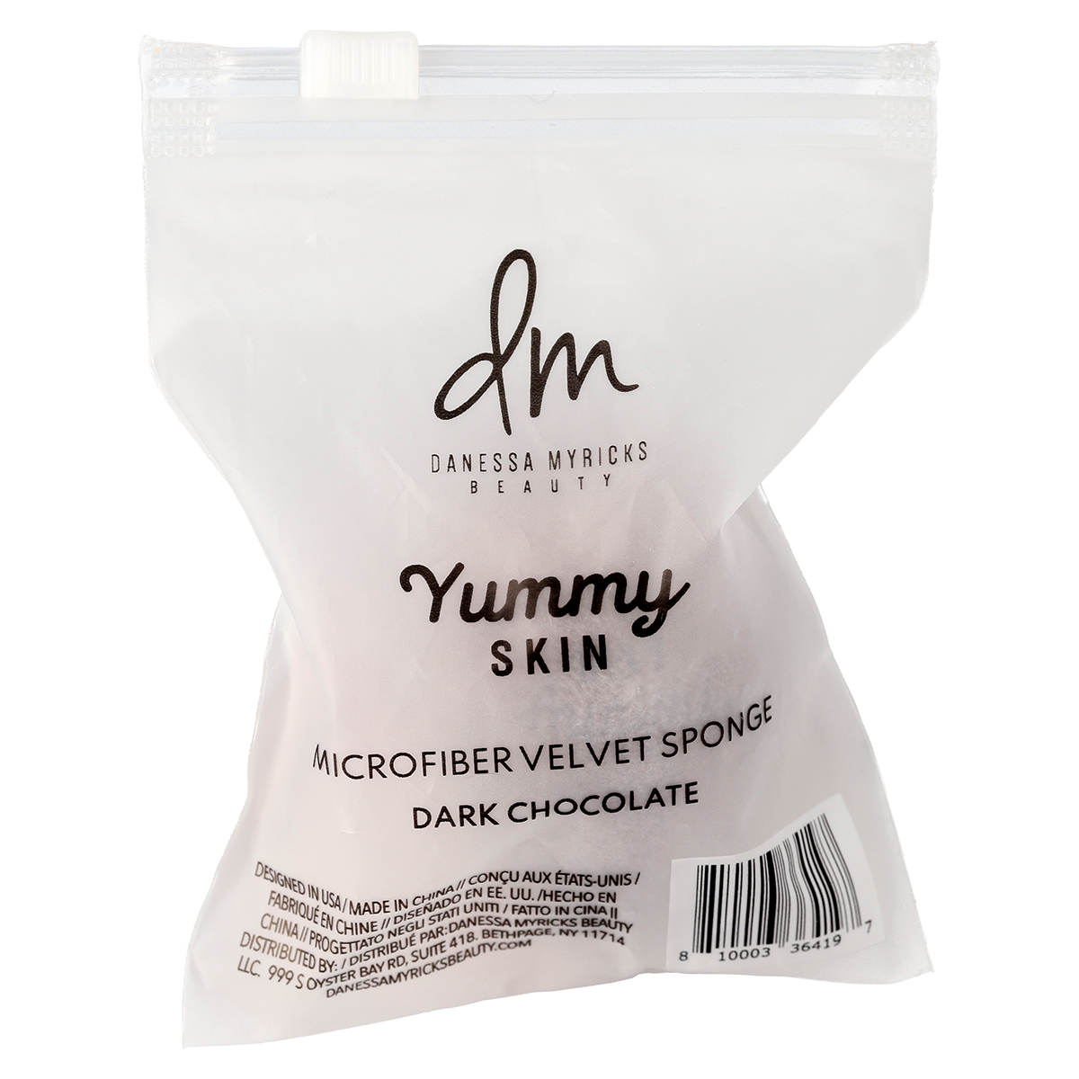 Yummy Skin Microfiber Velvet Sponge - Dark Chocolate - danessa myricks - nuestro secreto