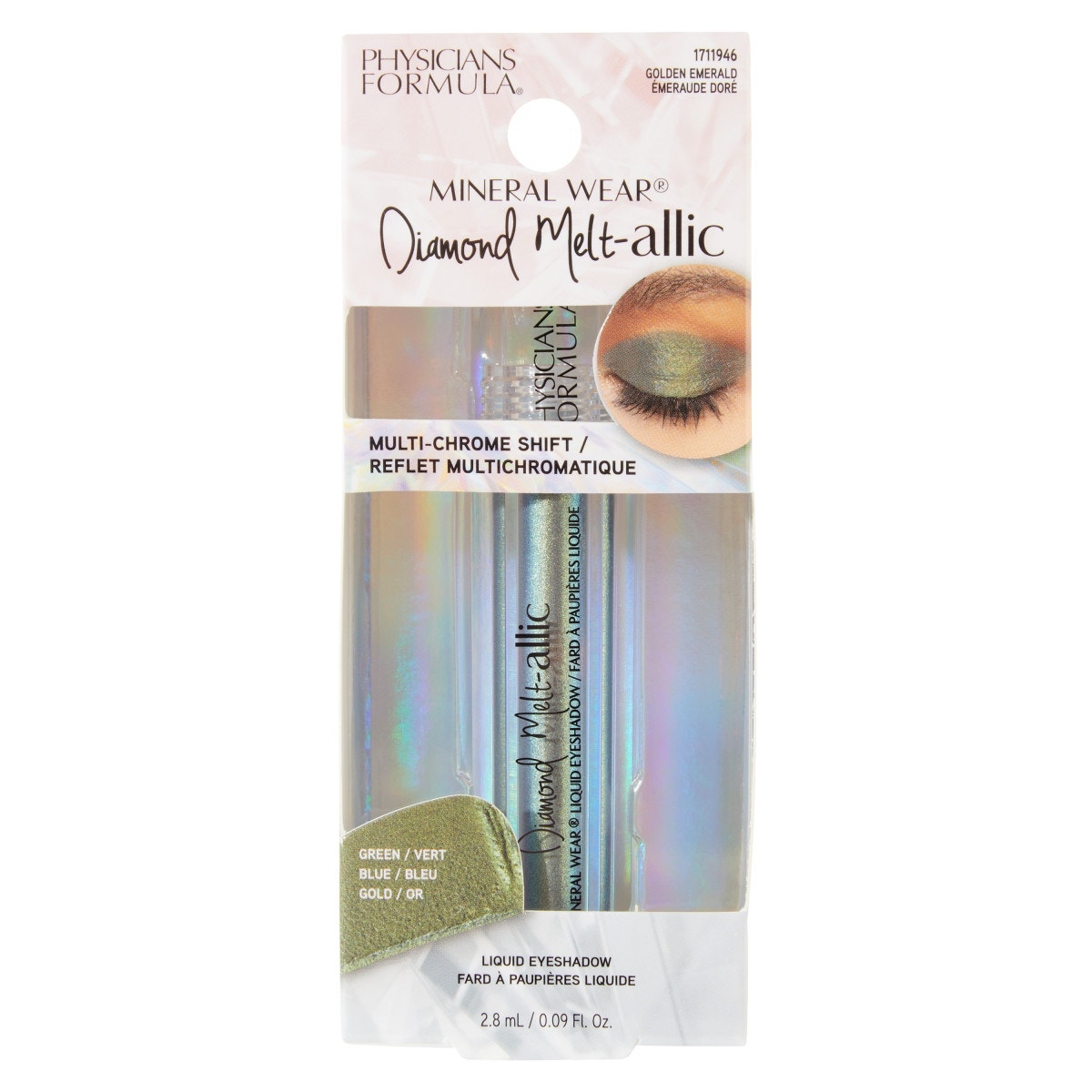 Mineral Wear Diamond Meltallic Liquid Eyeshadow / Golden Emerald