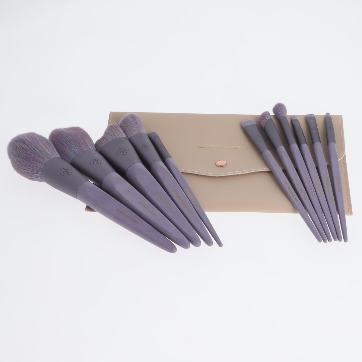 EcoPro Bamboo Fiber Sunset Mist Purple Brush Kit 11 Pcs