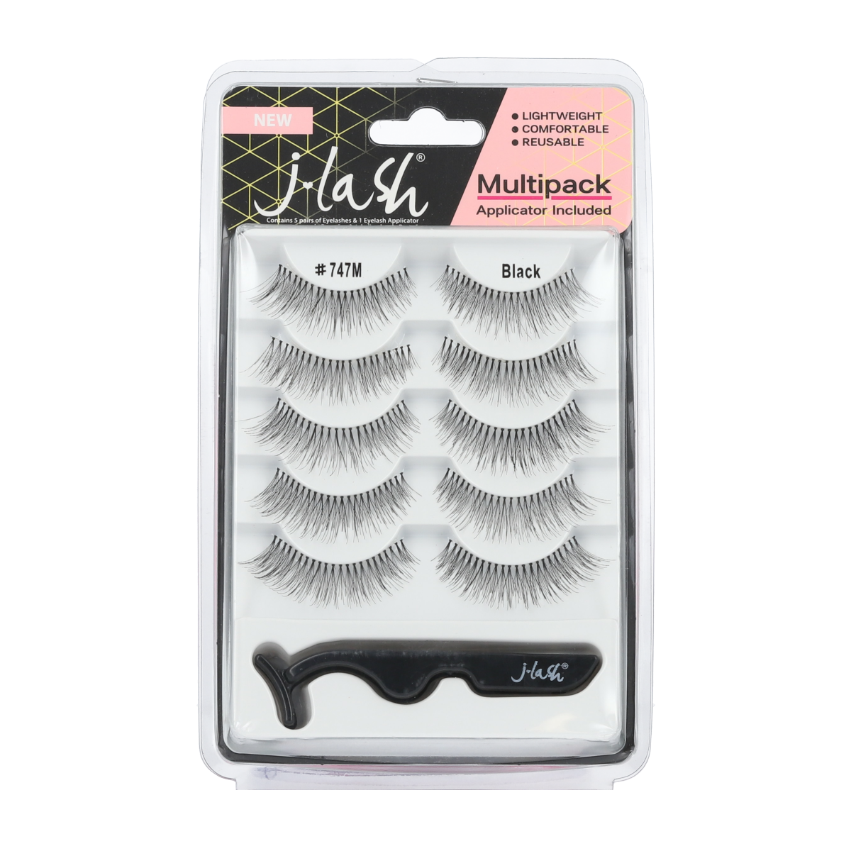 Multipack pestañas J-Lash #747M Black con aplicador