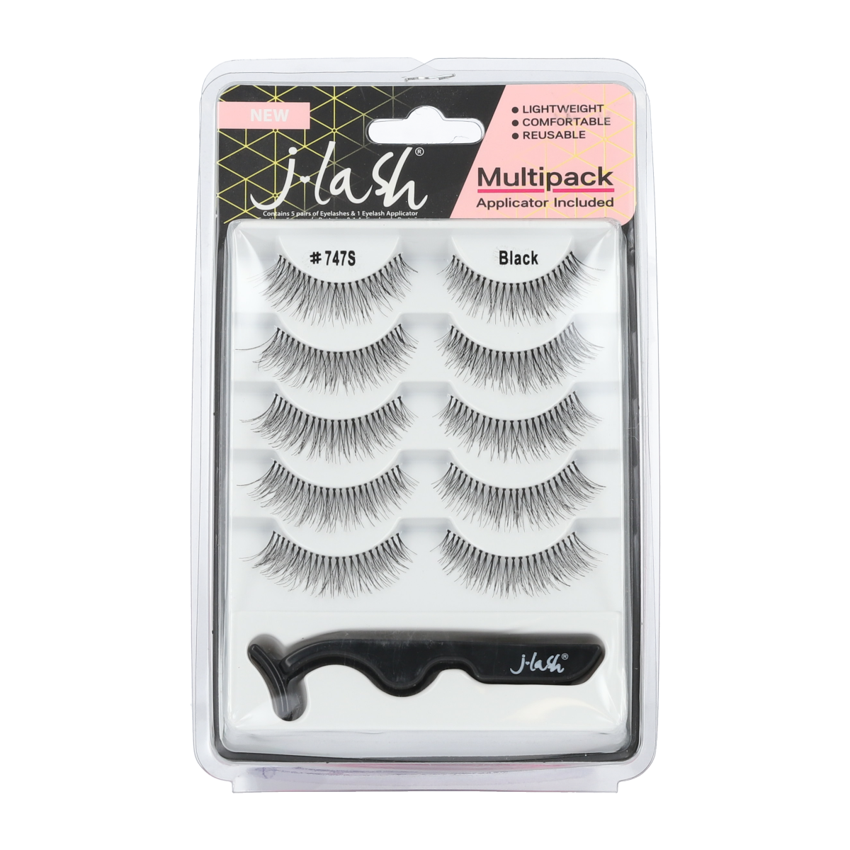 Multipack pestañas J-Lash #747S Black con aplicador