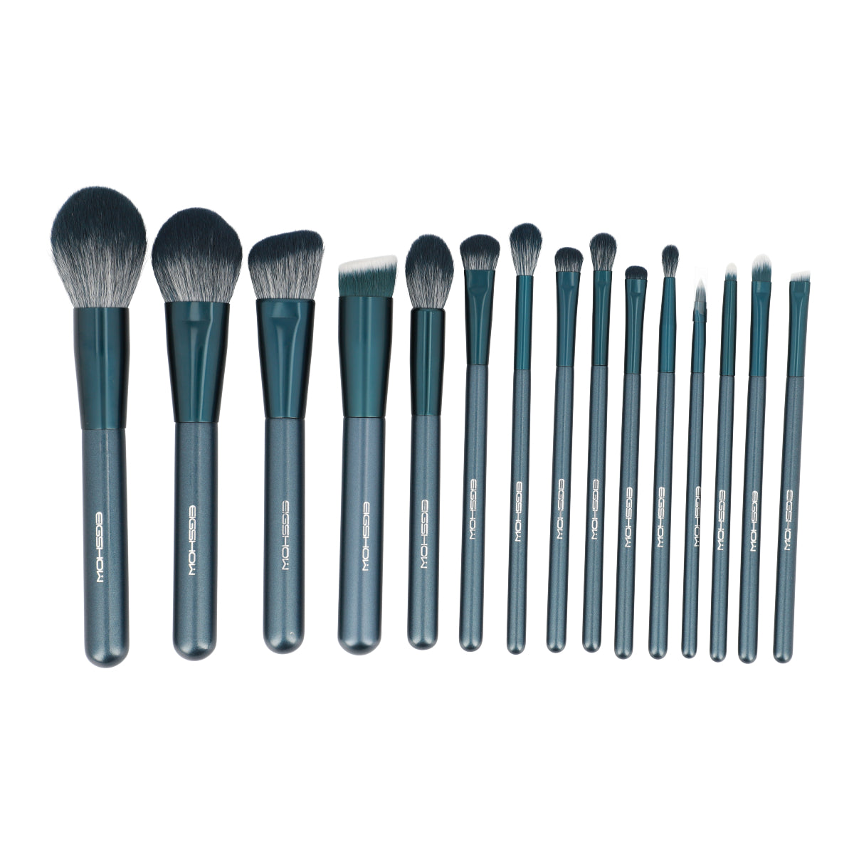 JADE SERIES - 15 Pieces Makeup Brush Kit / Tourmaline Blue