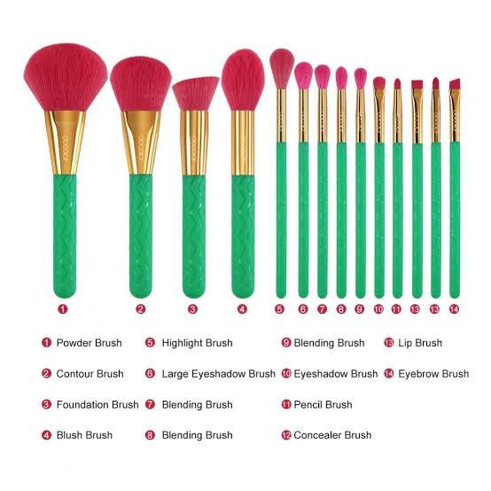 Summer Heat - 14 piece Makeup Brush Set